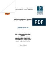 Salud y Sustentabilidad Ambiental. Análisis de Las Normas Oficiales