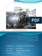 WPS PQR For Alumunium Reactor Tank