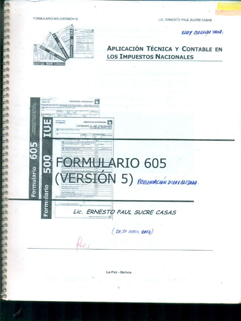 Formulario 605 V.5 Siat | PDF