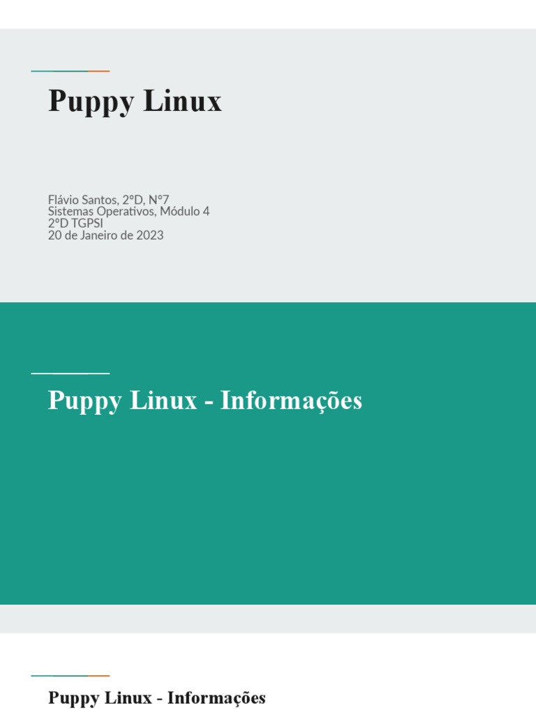 Puppy Linux: Distribuições e Vantagens | PDF | Linux | Distribuição Linux