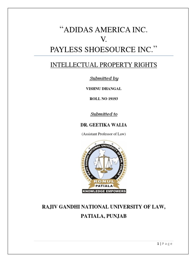 Adidas vs. Payless Trademark Case Analysis | PDF | Trademark Dilution |  Trademark Infringement