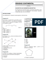 Universidad Continental: Evaluación Diagnóstica de Geometría Descriptiva