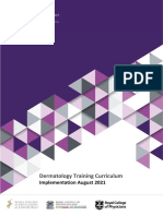 Dermatology Training Curriculum: Implementation August 2021