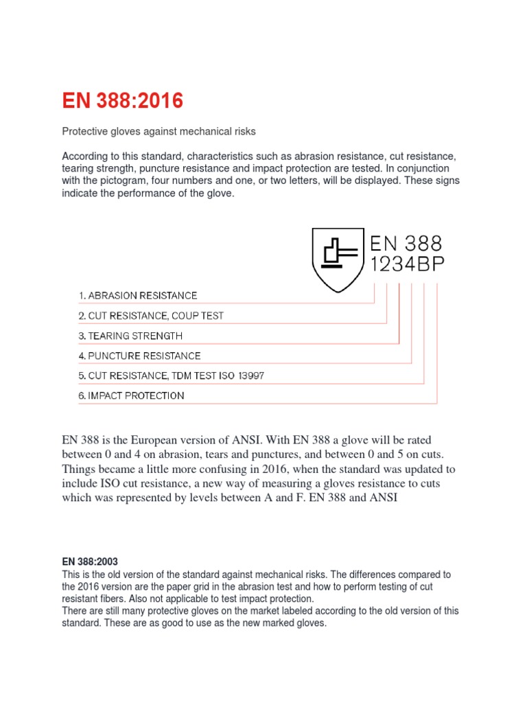 EN 388 Standard PDF Materials Physical Sciences