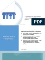 La Participación Ciudadana y La Construcción de Políticas Públicas