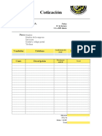 Formato Cotizacion en Excel