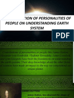 Conrtribution of Personalities of People On Understanding Earth System