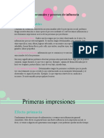 Primeras impresiones y procesos de influencia