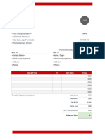 Modern Word Invoice Template