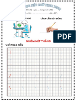 Mầm xanh - phiếu luyện viết nét thẳng, nét xiên