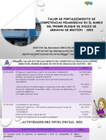 Taller de Fortalecimiento de Competencias Pedagógicas en El Marco Del Primer Bloque de Inicio de Semanas de Gestión - 2023