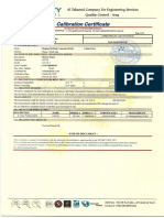 Quality Control Lab Calibration Report for Oil Refinery Tester