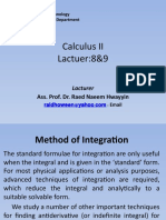 Calculus I-Method of Integration - Lactuer 8&9