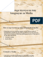 Ilan Sa Mga Teyorya Na May Kaugnayan Sa Media: Buela, Mylene I Bsit-Ii