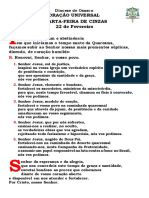 Quarta-feira de Cinzas Diocese de Osasco Oração Universal