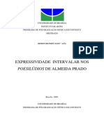 Expressividade Intervalar Nos de Almeida Prado: Poesilúdios