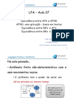 LFA - Equivalência entre AFD e AFND