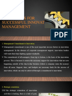 Conditions For Successful Innovation Management