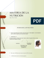 Historia de La Nutrición: Mgter. Mircia Castillo