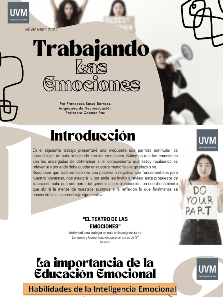Emociones en Aula: Propuesta Didáctica | PDF | Aprendizaje | Las emociones