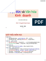 Đ o Đ C & Văn Hóa Kinh Doanh - Bài 1