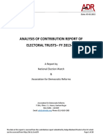 Analysis of Contributions Declared by Electoral Trusts FY 2013 14