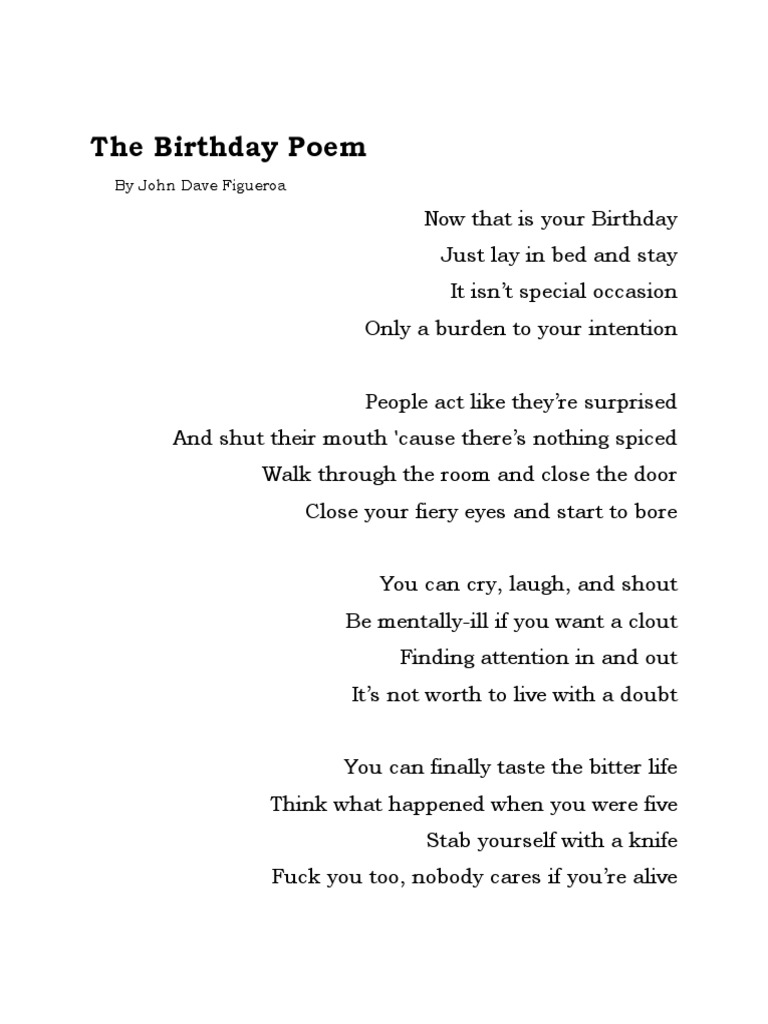 The Birthday Poem Pdf