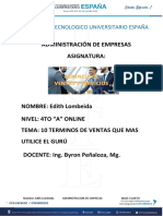 Administración de Empresas Asignatura:: Instituto Tecnologico Universitario España