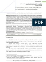 Otimização de Uso de Recursos Hidricos em Uma Usina de Produção de Etanol