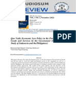 Quo Vadis Economic Law Policy in The Procurement of Goods and Services by The Government (Comparative Study of Indonesia and The Philippines)