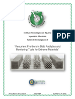 Resumen: Frontiers in Data Analytics and Monitoring Tools For Extreme Materials