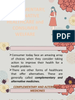 Complementary, Alternative Healthcare and Consumer Welfare