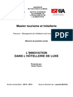 Master Tourisme Et Hôtellerie