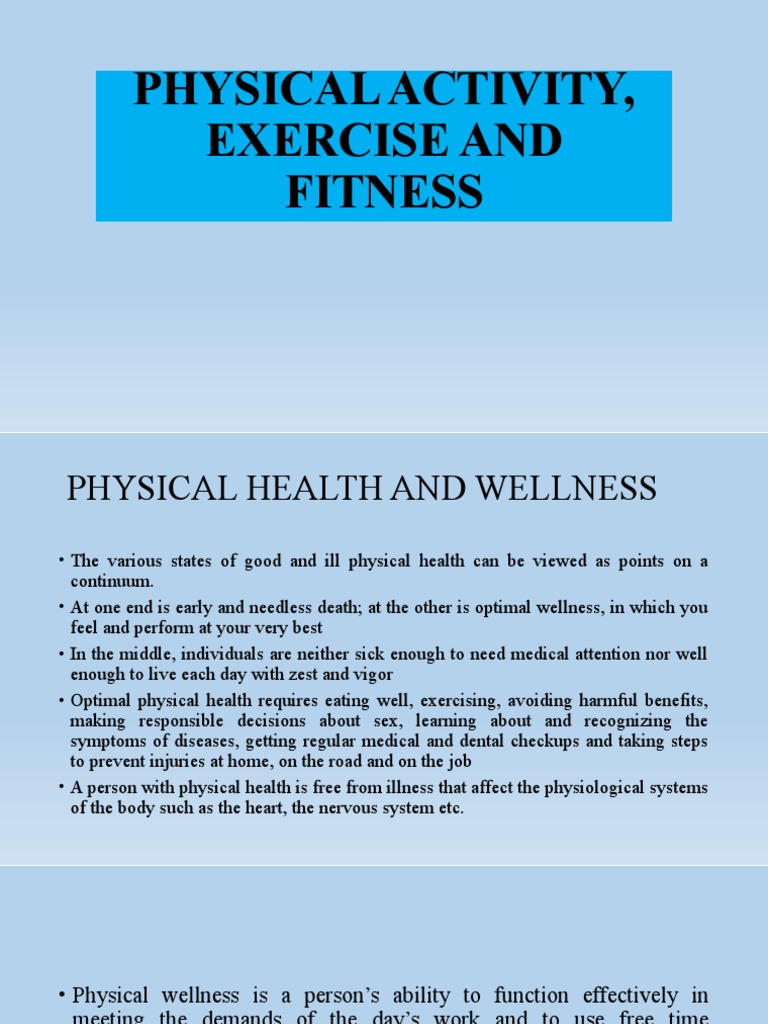Understanding Physical Health Dimensions | PDF | Physical Fitness ...
