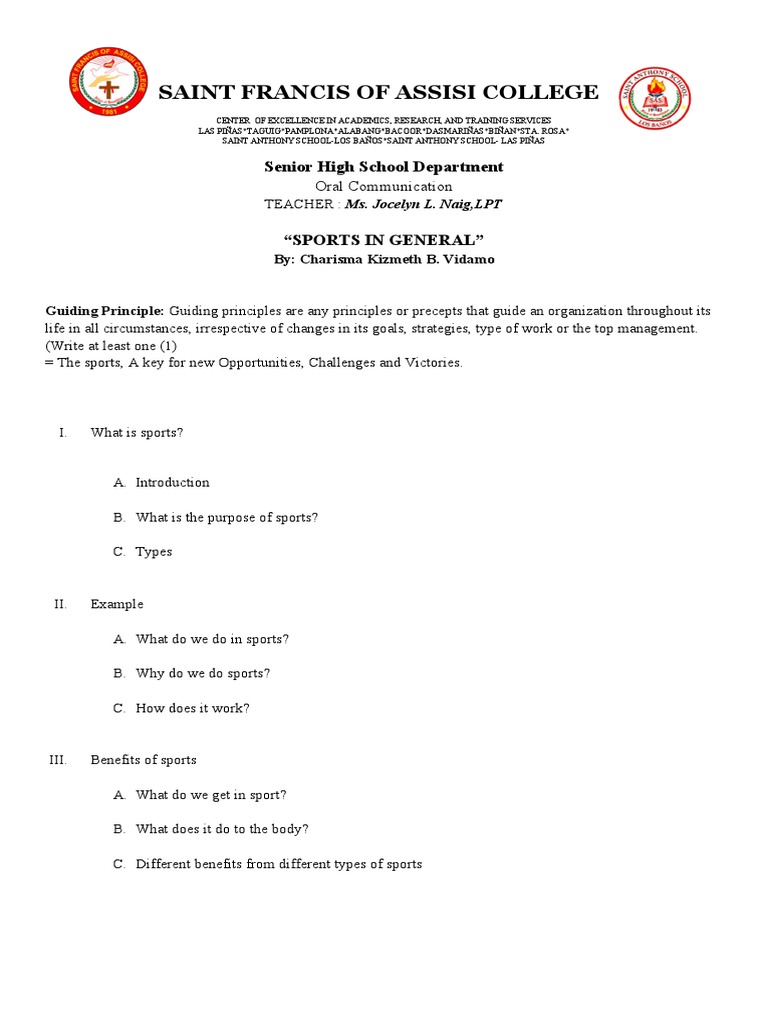 Speech Outline Template PDF
