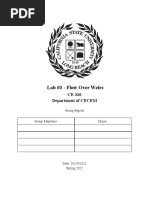 Lab #3 - Flow Over Weirs