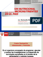 La Situacion de Los Micronutrientes en El Peru