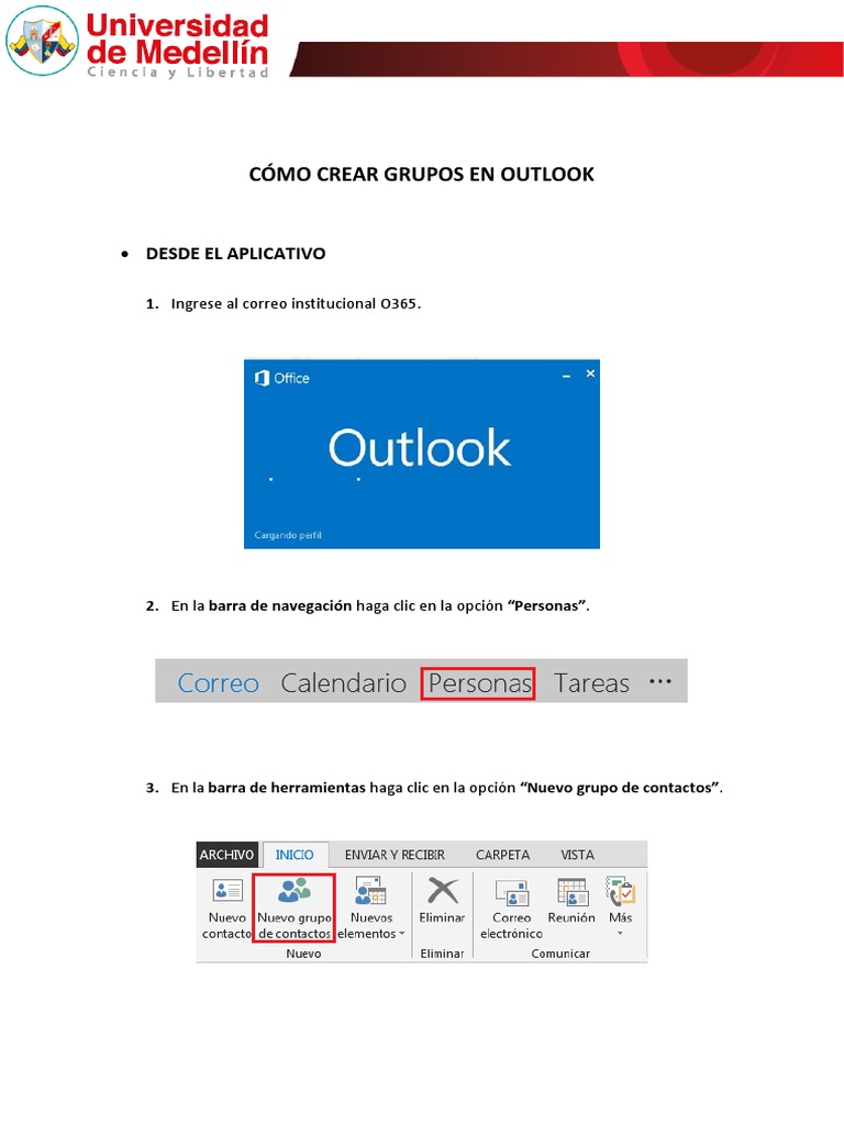 Como Crear Grupos en Outlook | PDF | Ventana (informática) | Software