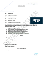 Accounting Entries of Procurement Process SAP