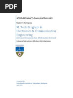 M. Tech Program in Electronics & Communication Engineering: APJ Abdul Kalam Technological University