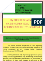 Manual for Testing Power Transformers