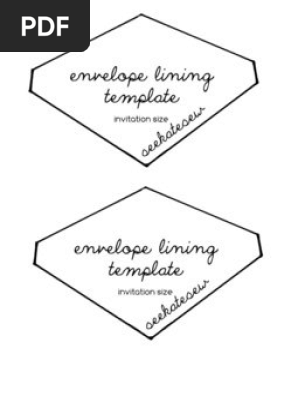 Envelope Lining Template