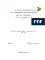 Nececidad de Una Reforma Al Modelo Educativo (Relato)