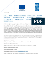 2023-08-03 16 34 34-DIT-Call For Applications Tanzania Young Women Scholarship Under Energy Efficiency Program EU-UNDP FUNDED 20232024