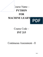 Python for Machine Learning Course CA-1 Guide
