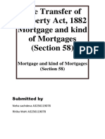 Transfer of Property Act 1882 Mortgage Section 58