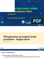 Staf Manajemen Data: Pertemuan #4 Lokasi Pelatihan: Grage Hotel