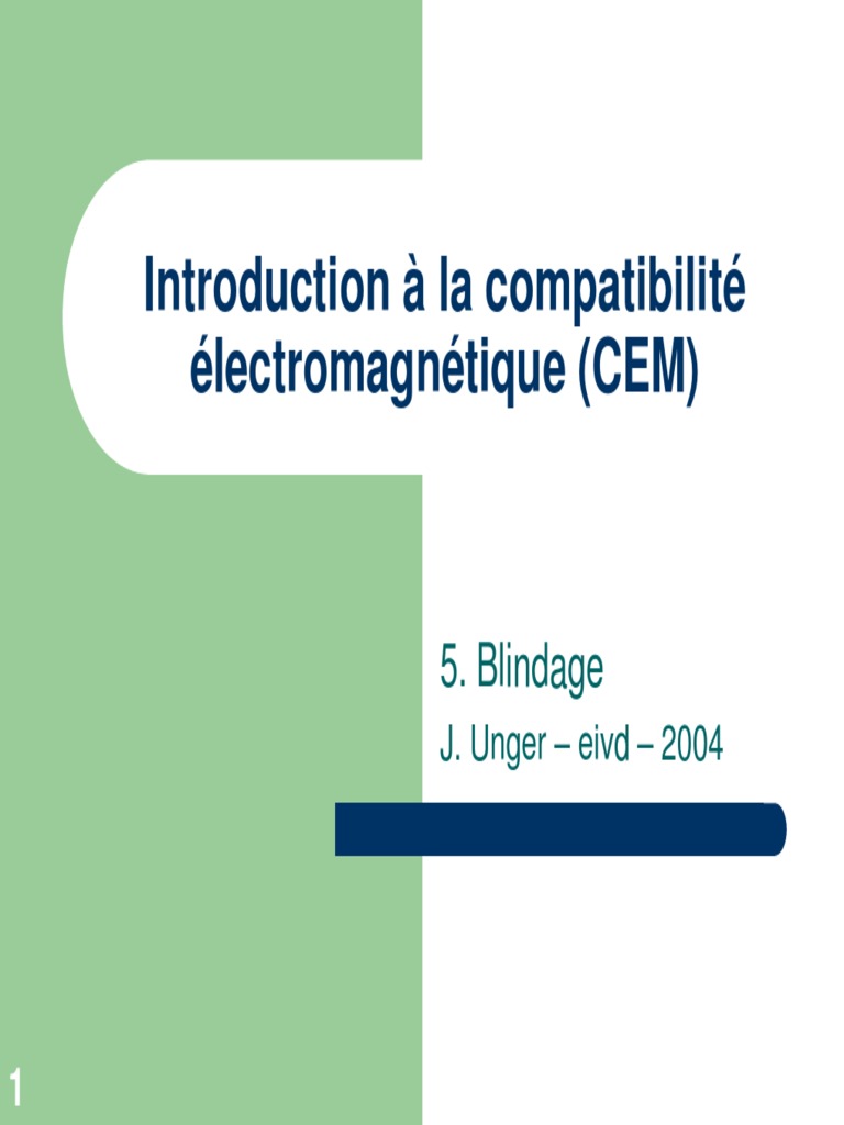 C.E.M. Définitions Protections Compatibilité Electro-Magnétique - ppt  télécharger