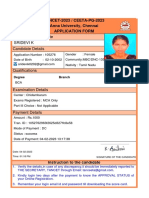 Name of The Candidate Sridevi K Candidate Details: TANCET-2023 / CEETA-PG-2023 Anna University, Chennai Application Form
