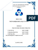 BÁO CÁO THÍ NGHIỆM HÓA NHÓM 10 NĂM 2022-2023